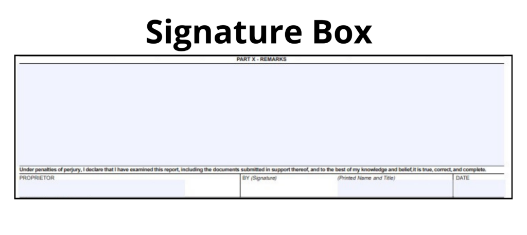 TTB Form 5120.17 Signature Box